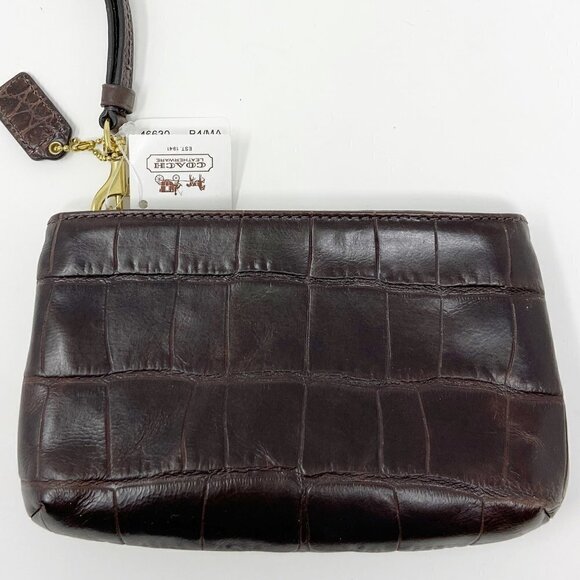 COACH | Madison Embossed Crocodile Leather Medium Wristlet NWT - Picture 5 of 13